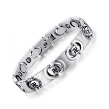 Top sale permanent bracelet stainless steel jewelry,silver circle chain bracelets